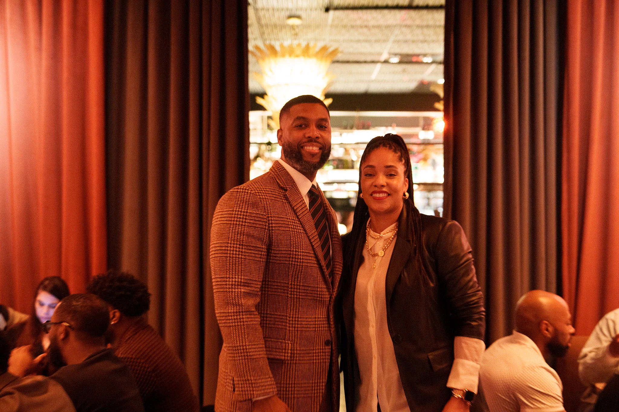 A couple in the restaurant