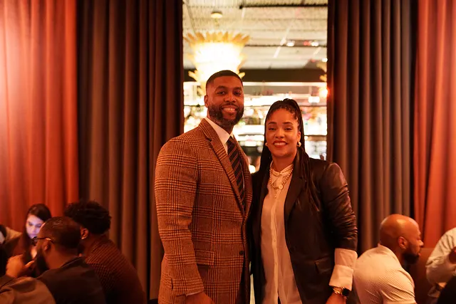 A couple in the restaurant
