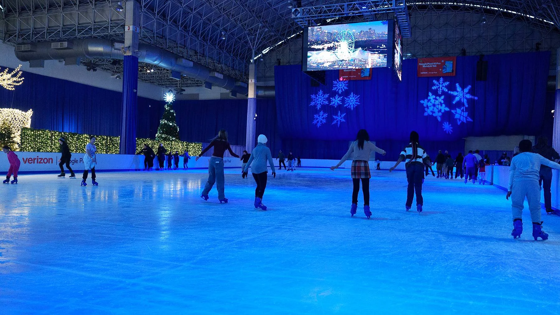 The ice rink from above