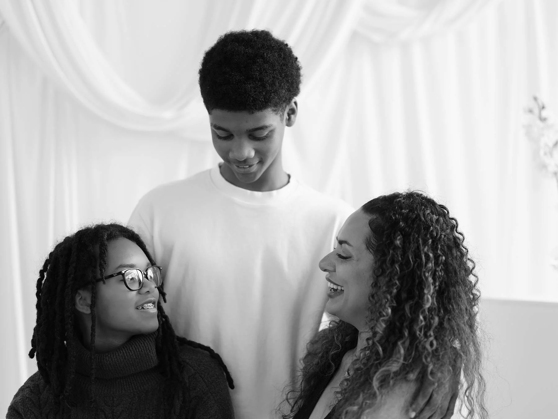 Three of them, in black and white